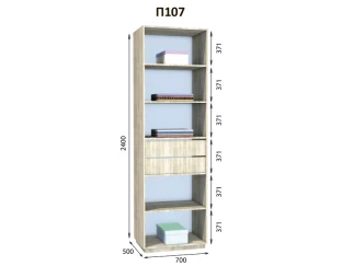 Модуль вбиральні Престо П 107 (700х500х2400)
