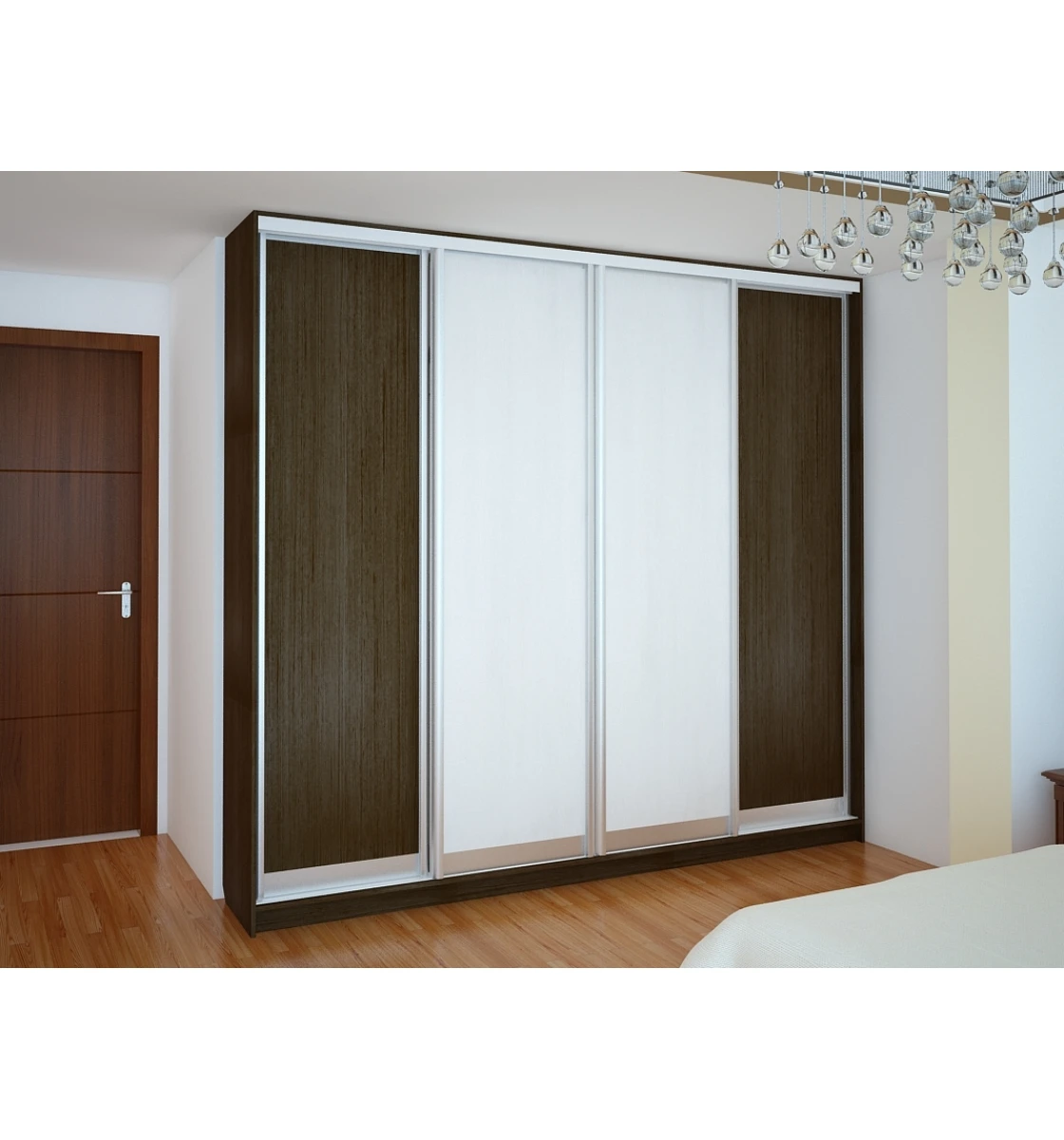 Шафа-купе RUMBA Ніка 16 D-600 (двері ДСП) (2600мм x 600мм x 2400мм