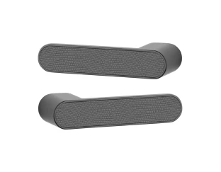 Дверная ручка APRILE Guava RTH L под вставку черный матовый/черный декорированный