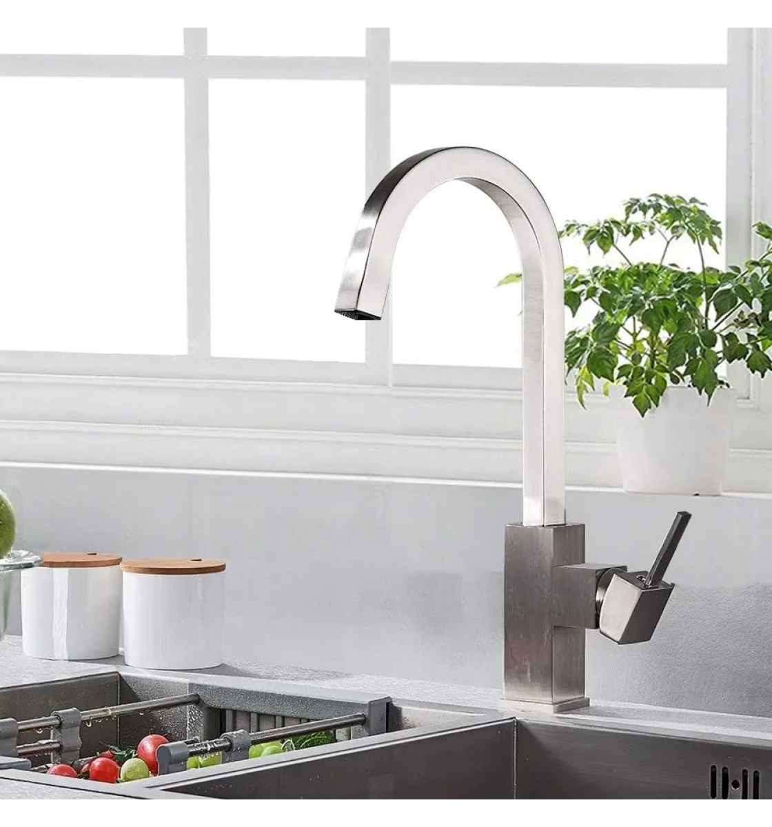 Смеситель кухонный Fabiano FKM 71 Inox