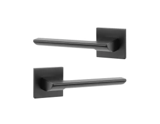Дверна ручка STILE BIRA Q 7S ST чорна BLACK (тонка розетка)