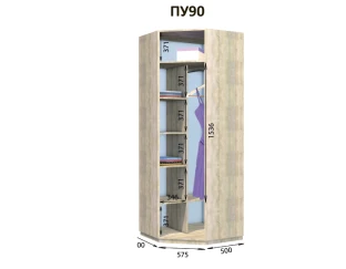Модуль вбиральні Престо ПУ 90 (900х500х2400)