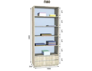Модуль вбиральні Престо П 80 (1000х500х2400)