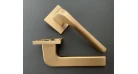 Дверна ручка STILE NAKA Q 7S ST матова латунь GOLD SATIN (тонка розетка) Фото №2