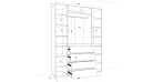 Шафа розпашна RUMBA HOLD №47d (1600мм x 550мм x 2200мм Фото №2