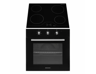 Комплект Духова шафа електрична GEO 62-0200 black + Варильна поверхня електрична GVH 624