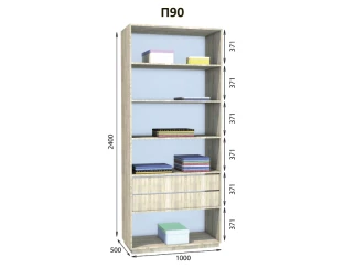 Модуль вбиральні Престо П 90 (1000х500х2400)