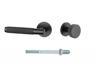 Дверна ручка-кноб APRILE TUMO L SLIM 7MM BK фіксовано рухома ліва, чорний
