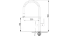 Смеситель кухонный Fabiano FKM 3120 Inox Фото №2