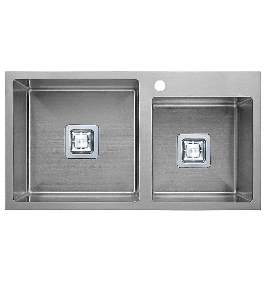 Кухонна мийка Fabiano Quadro TOP 78*2 R10 (780x490) 1,20 мм