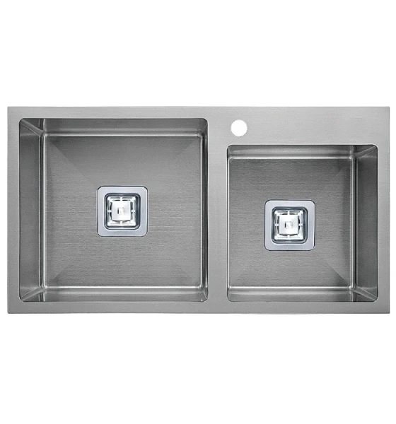 Кухонна мийка Fabiano Quadro TOP 78*2 R10 (780x490) 1,20 мм