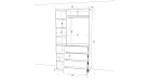Шкаф распашный RUMBA HOLD №41 (1200мм x 550мм x 2200мм) Фото №3