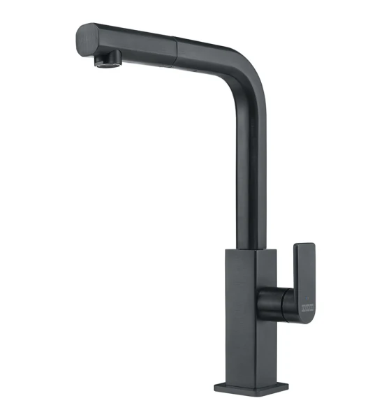 Смеситель кухонный Franke Mythos Pull Out (115.0550.442) индустриальный черный