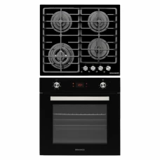 Комплект Духова шафа електрична GEO 62-1310 black + Варильна поверхня газова GGH 62-114 black glass