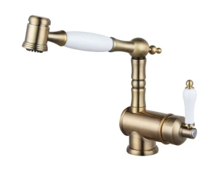 Змішувач кухонний Fabiano FKM 67P SS Brass Antique