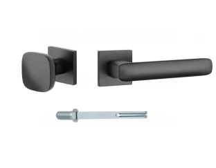 Дверна ручка-кноб APRILE QUEST R SLIM 7MM BK фіксовано рухома права, чорний