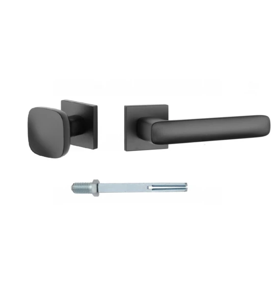 Дверна ручка-кноб APRILE QUEST R SLIM 7MM BK фіксовано рухома права, чорний