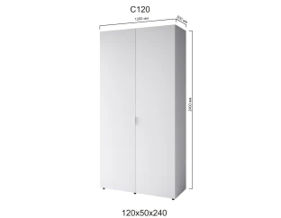 Пенал Сота С120 Білий-коротка ручка (120х50х240)
