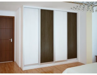 Шафа-купе RUMBA Ніка 18 D-450 (двері ДСП) (2600мм x 450мм x 2400мм