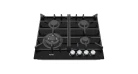 Газова варильна поверхня Fabiano FHG 1044 VGHT2 Black Glass Фото №1