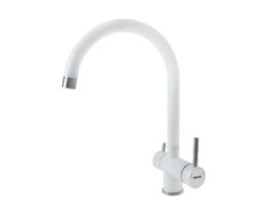 Смеситель кухонный Fabiano FKM 31.5 S/Steel Alpine White