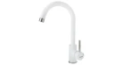 Смеситель кухонный Fabiano FKM-41 S/Steel Alpine White Фото №1