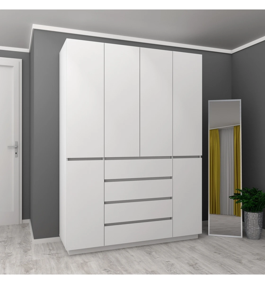 Шафа розпашна RUMBA HOLD №47 (Німфея Альба) (1600мм x 550мм x 2200мм