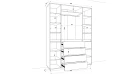Шафа розпашна RUMBA HOLD №47 (Німфея Альба) (1600мм x 550мм x 2200мм Фото №2