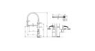 Смеситель кухонный Fabiano FKM 3119PX Inox Фото №3