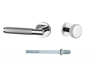 Дверна ручка-кноб APRILE TUMO L SLIM 7MM CP фіксовано рухома ліва, полірований хром