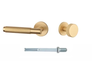 Дверна ручка-кноб APRILE TUMO L SLIM 7MM KG фіксовано рухома ліва, матова латунь