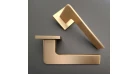 Дверна ручка STILE OMA Q 7S ST матова латунь GOLD SATIN (тонка розетка) Фото №4