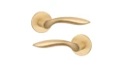 Дверна ручка STILE PULIA R 7S ST матова латунь GOLD SATIN(тонка розетка) Фото №1