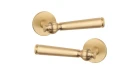 Дверна ручка STILE TUKA R 7S ST матова латунь GOLD SATIN(тонка розетка) Фото №1