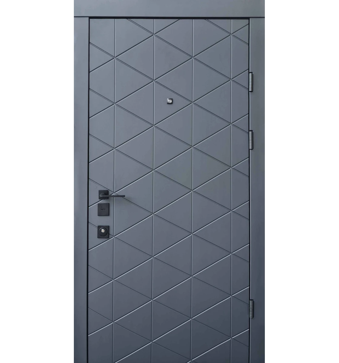Вхідні двері Qdoors Авангард Бакарді (Антрацит / біла емаль)