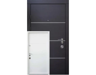 Вхідні двері Qdoors Авангард Горизонт (Венге темний горизонт / біле дерево)