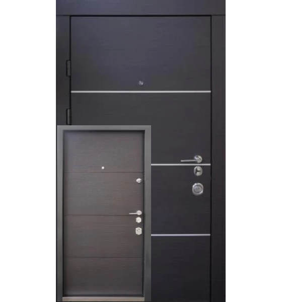Входные двери Qdoors Авангард Горизонт (Венге темный горизонт)