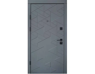 Вхідні двері Qdoors Ультра Фрост (Грифель структури софт / біле дерево)