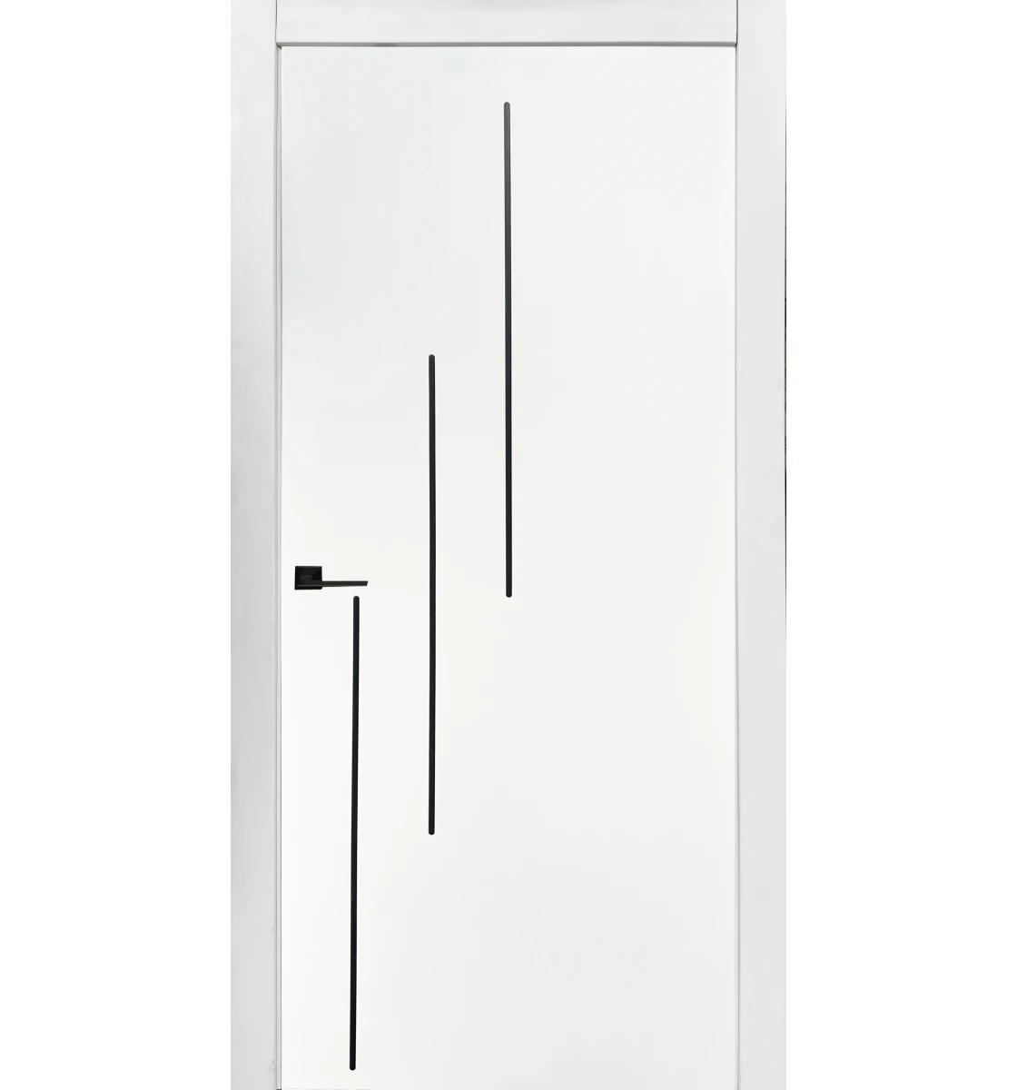 Межкомнатная дверь Status Doors Трио+alum black Ral 9003