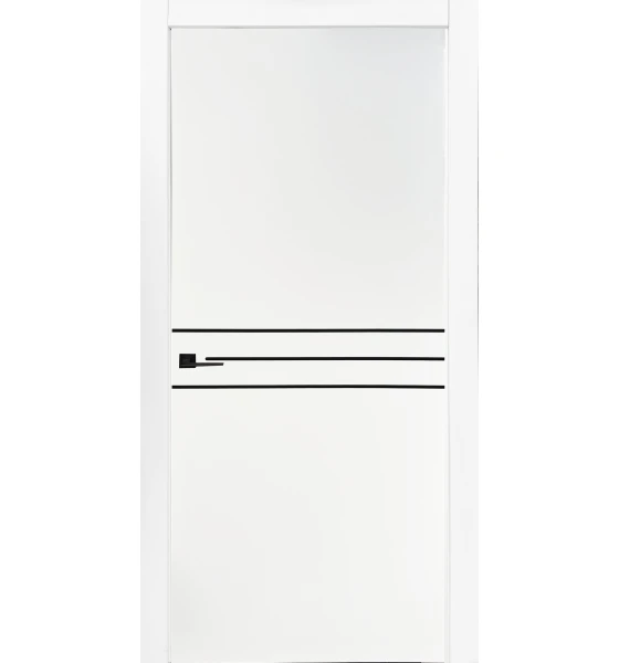 Міжкімнатні двері Status Doors Паралель+alum black Ral 9003